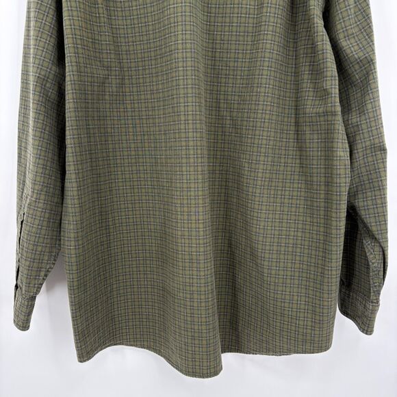 LL Bean Green Plaid Cotton Long Sleeve Button Down Shirt XL-Tall - Picture 6 of 7